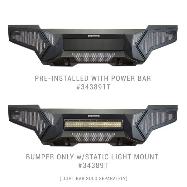 Go Rhino 343891T Element Front Bumper with Power Actuated Hide-Away Light Bar Mount for Select Toyota Tacoma