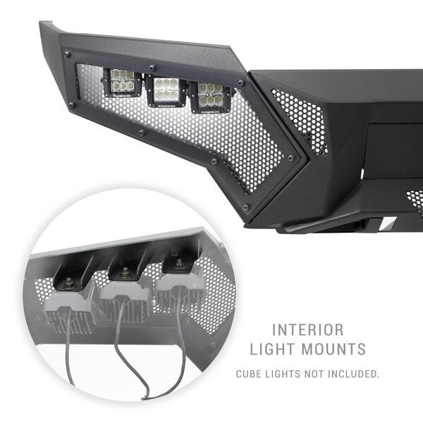 Go Rhino 343891T Element Front Bumper with Power Actuated Hide-Away Light Bar Mount for Select Toyota Tacoma