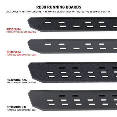 Go Rhino 6961508720PC RB30 Running Boards with Mounting Brackets, 2 Pairs Drop Steps Kit for Select Ford F-150