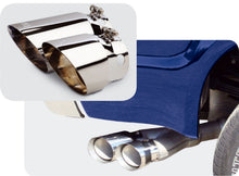 Load image into Gallery viewer, Go Rhino GRT45X2B Black Powder Coated Stainless Steel Dual Exhaust Tips for Select Ford F-250 Super Duty, Ford F-350 Super Duty
