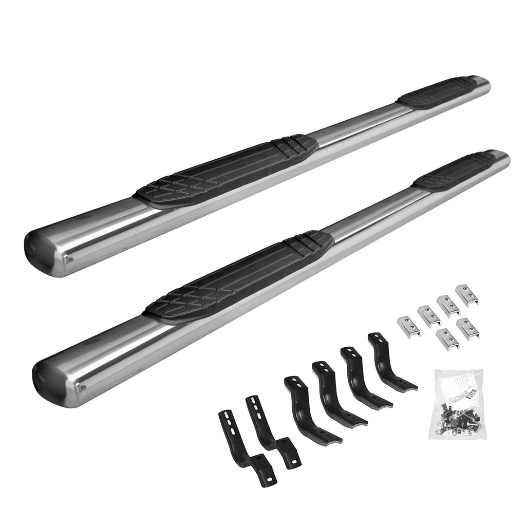 Go Rhino 684404687PS 4" OE Xtreme Side Steps with Mounting Brackets Kit for Select Chevrolet Silverado 1500, Chevrolet Silverado HD, Chevrolet Silverado HD, GMC Sierra 1500, GMC Sierra HD, GMC Sierra HD