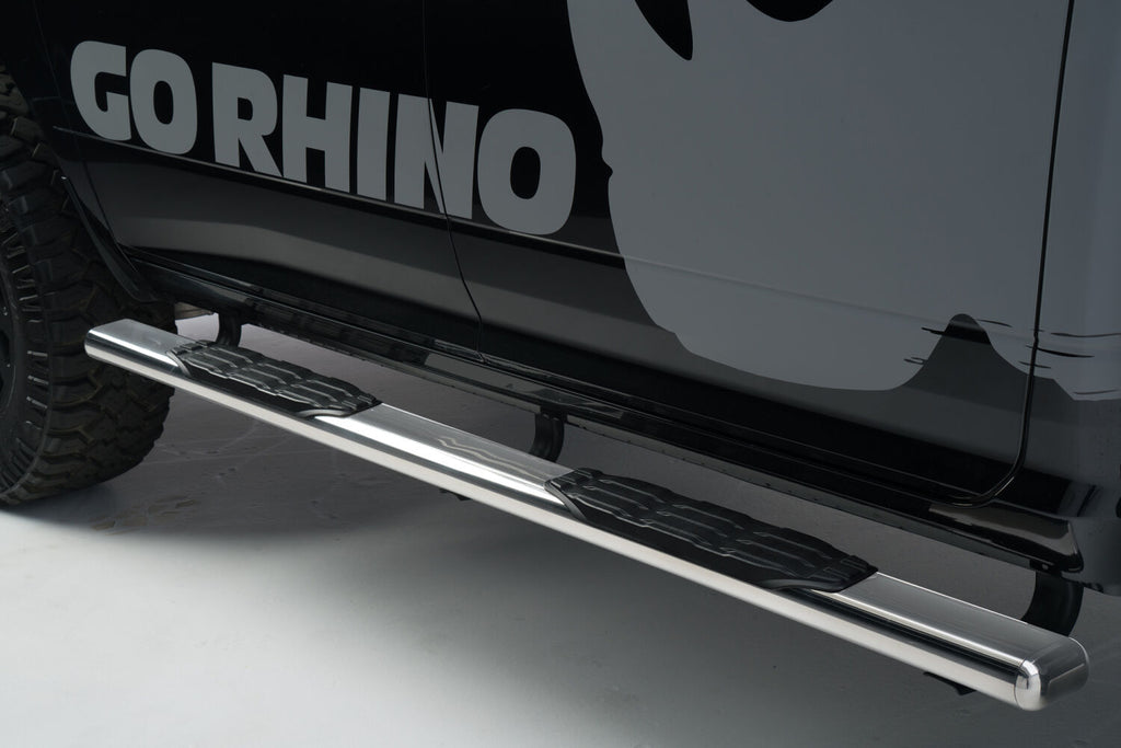 Go Rhino 105439987PS 5" 1000 Series Side Steps with Mounting Brackets Kit for Select Ram 1500, Ram Classic