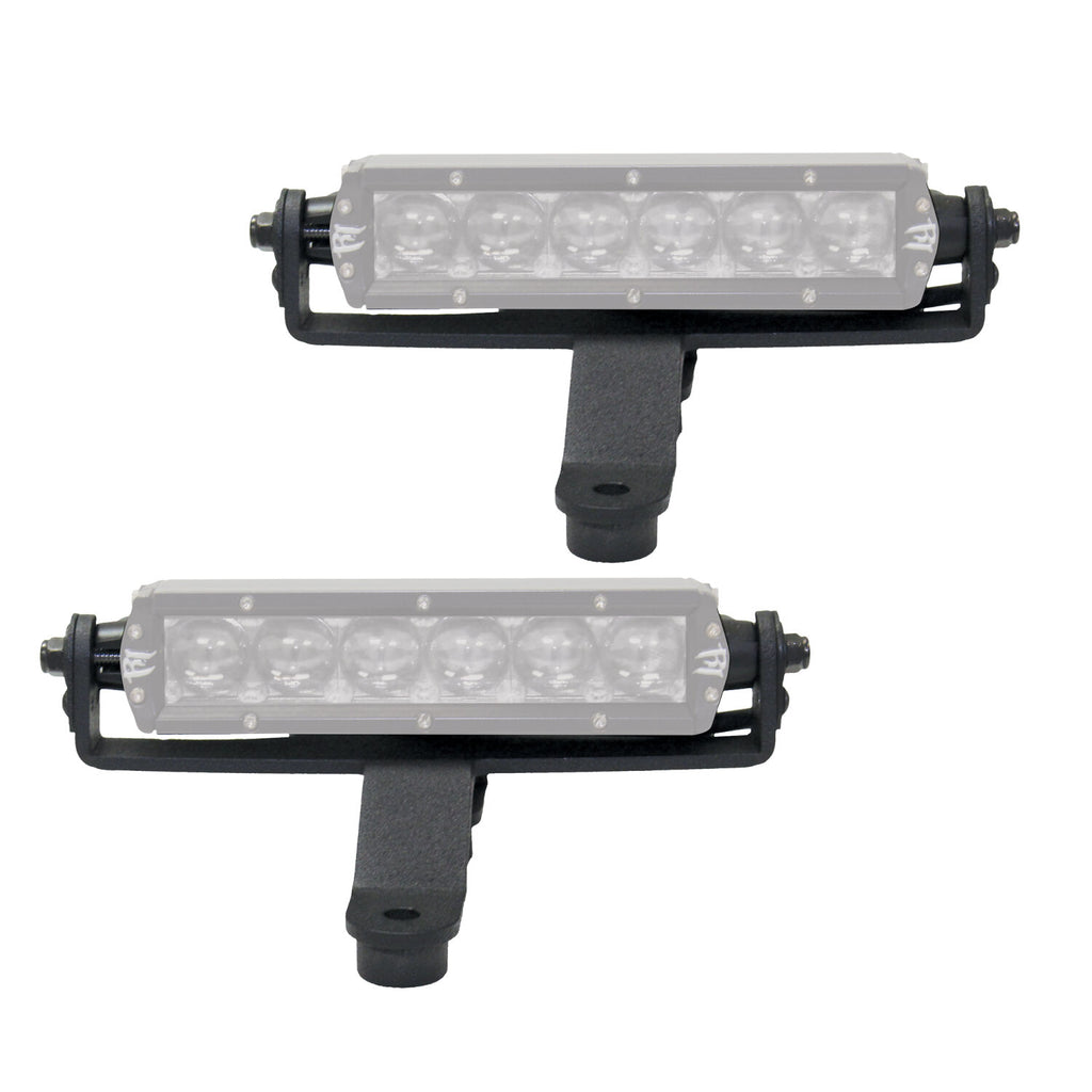 Go Rhino 730060T XE Windshield Cowl Light Mounts, Pair, for Jeep JL/JT, Fits 6" Sngle Row LED Bar for Select Jeep Gladiator, Jeep Wrangler