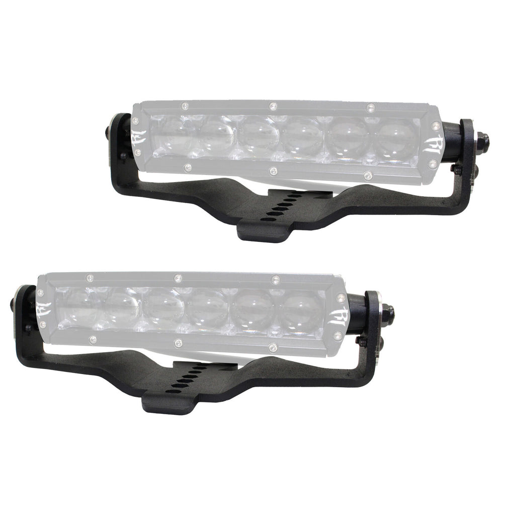 Go Rhino 731060T XE Hood Hinge Light Mounts for Jeep JL/JT (Pair) - Fits 6" Single Row LED Bar for Select Jeep Gladiator, Jeep Wrangler