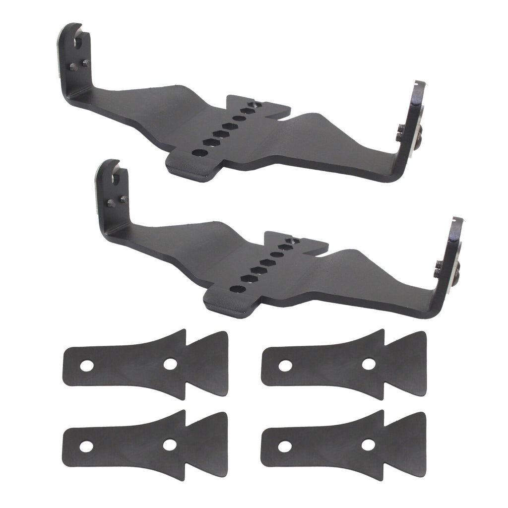 Go Rhino 731060T XE Hood Hinge Light Mounts for Jeep JL/JT (Pair) - Fits 6" Single Row LED Bar for Select Jeep Gladiator, Jeep Wrangler