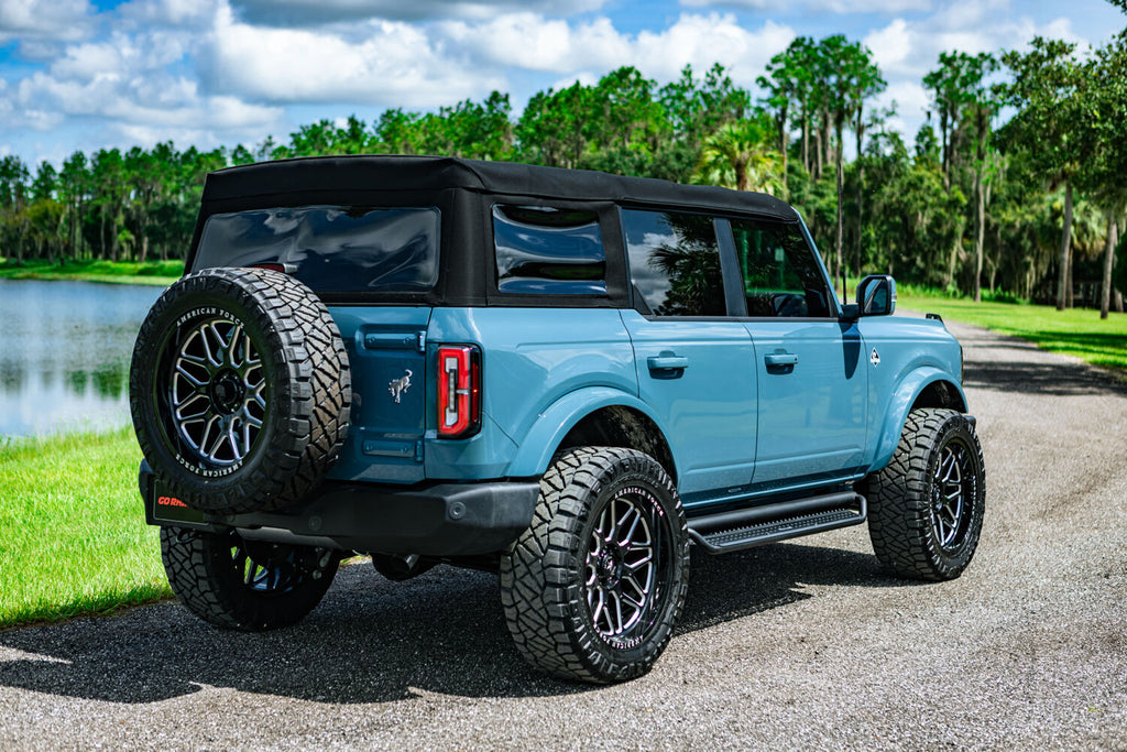 Go Rhino D14129T Dominator Xtreme D1 Side Steps with Rocker Panel Mounting Bracket Kit for Select Ford Bronco