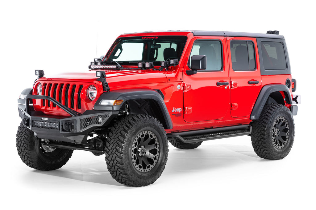 Go Rhino D14506T Dominator Xtreme D1 Side Steps with Rocker Panel Mounting Bracket Kit for Select Jeep Wrangler