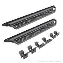 Load image into Gallery viewer, Go Rhino D14054T Dominator Xtreme D1 Side Steps with Rocker Panel Mounting Bracket Kit for Select Chevrolet Silverado 1500, Chevrolet Silverado LTD, Chevrolet Silverado HD, Chevrolet Silverado HD, GMC Sierra 1500, GMC Sierra Limited, GMC Sierra HD, GMC