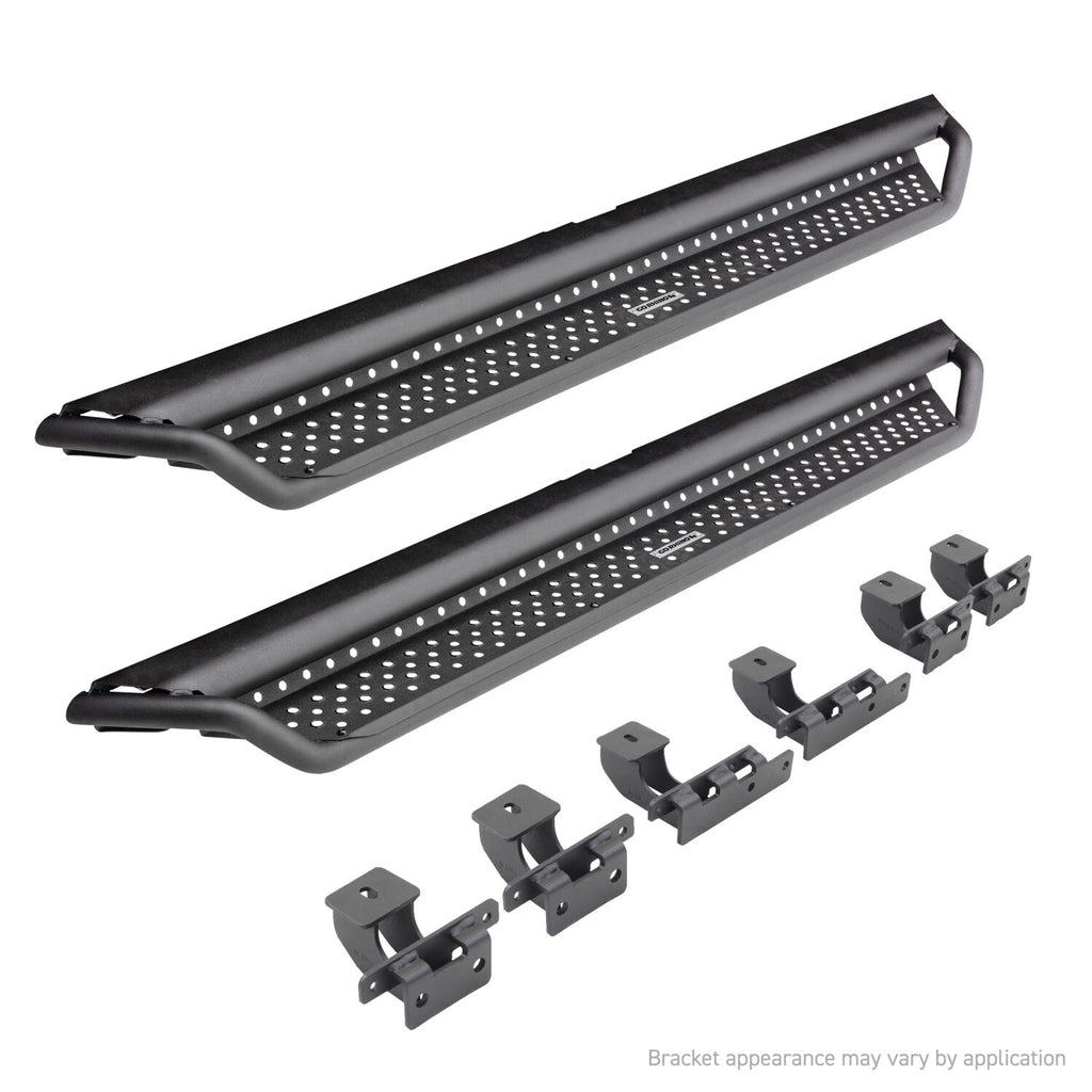 Go Rhino D14506T Dominator Xtreme D1 Side Steps with Rocker Panel Mounting Bracket Kit for Select Jeep Wrangler