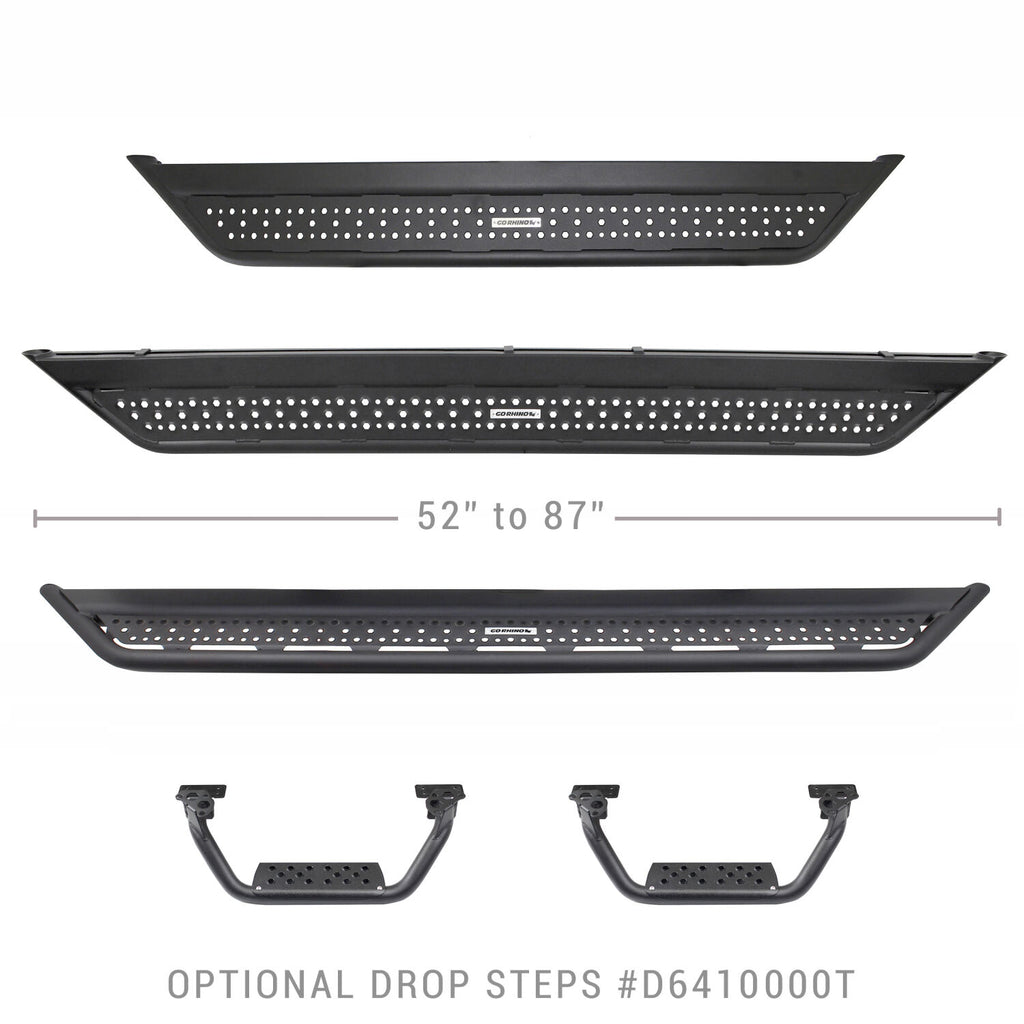 Go Rhino D60057T Dominator Xtreme D6 Side Steps - 57" long - BOARDS ONLY for Select Ford Bronco