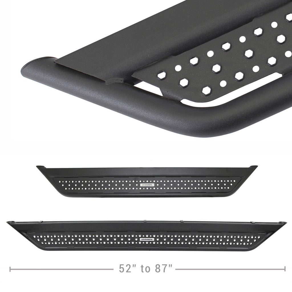 Go Rhino D64157T Dominator Xtreme D6 Side Steps with Rocker Panel Mounting Bracket Kit for Select Ford F-150, Ford F-250 Super Duty, Ford F-350 Super Duty