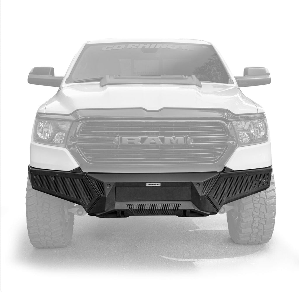 Go Rhino 341301T Element Front Bumper with Power Actuated Hide-Away Light Bar Mount for Select Ram