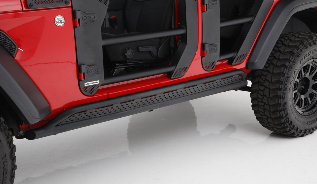 Go Rhino FS4506T Frame Mounted Steel Sliders for Select Jeep Wrangler