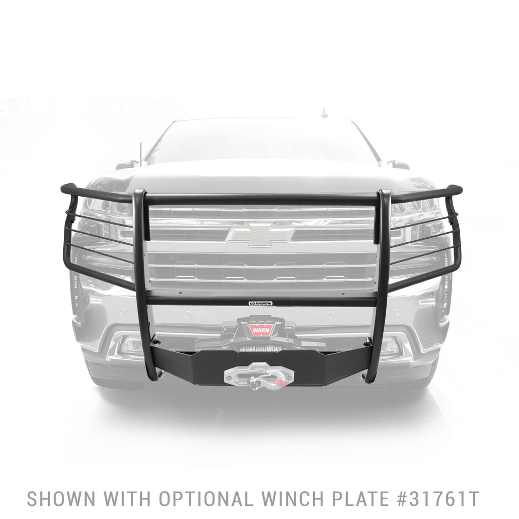 Go Rhino 3176MT 3100 Series StepGuard Grille Guard with Brush Guards for Select Chevrolet Silverado 1500, Chevrolet Silverado LTD