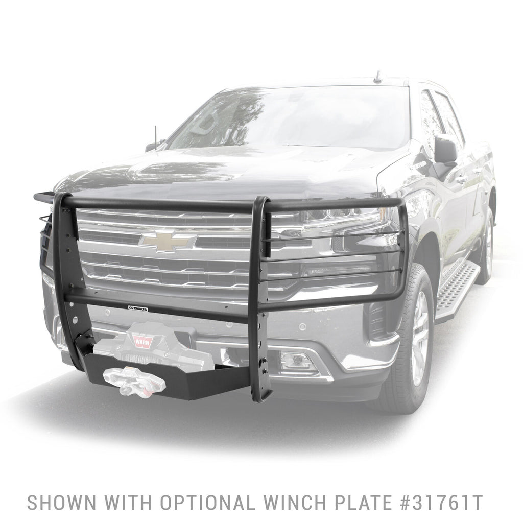 Go Rhino 3176MT 3100 Series StepGuard Grille Guard with Brush Guards for Select Chevrolet Silverado 1500, Chevrolet Silverado LTD