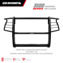 Load image into Gallery viewer, Go Rhino 3296MT 3100 Series StepGuard Grille Guard with Brush Guards for Select Ford F-150, Ford Lobo