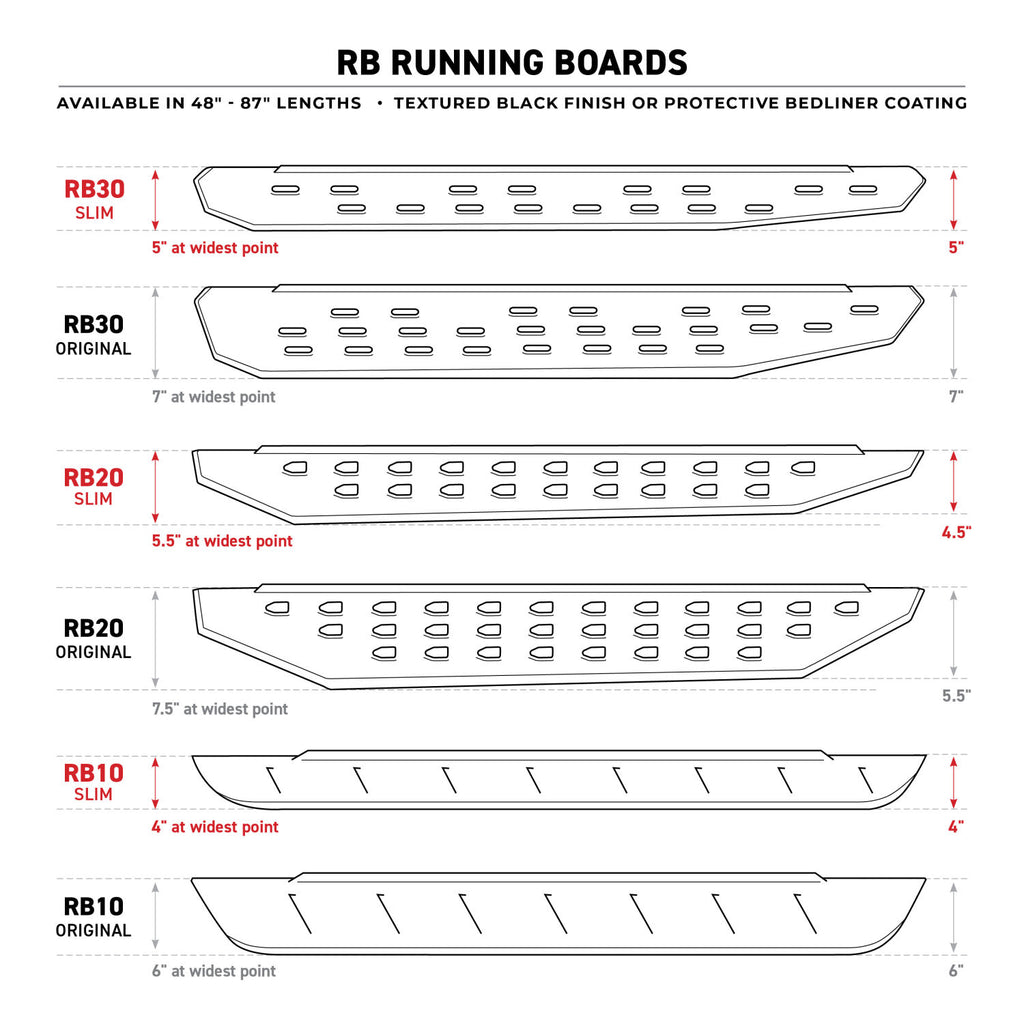 Go Rhino 6344397320T RB10 Running Boards with Mounting Brackets, 2 Pairs Drop Steps Kit for Select Toyota Sequoia