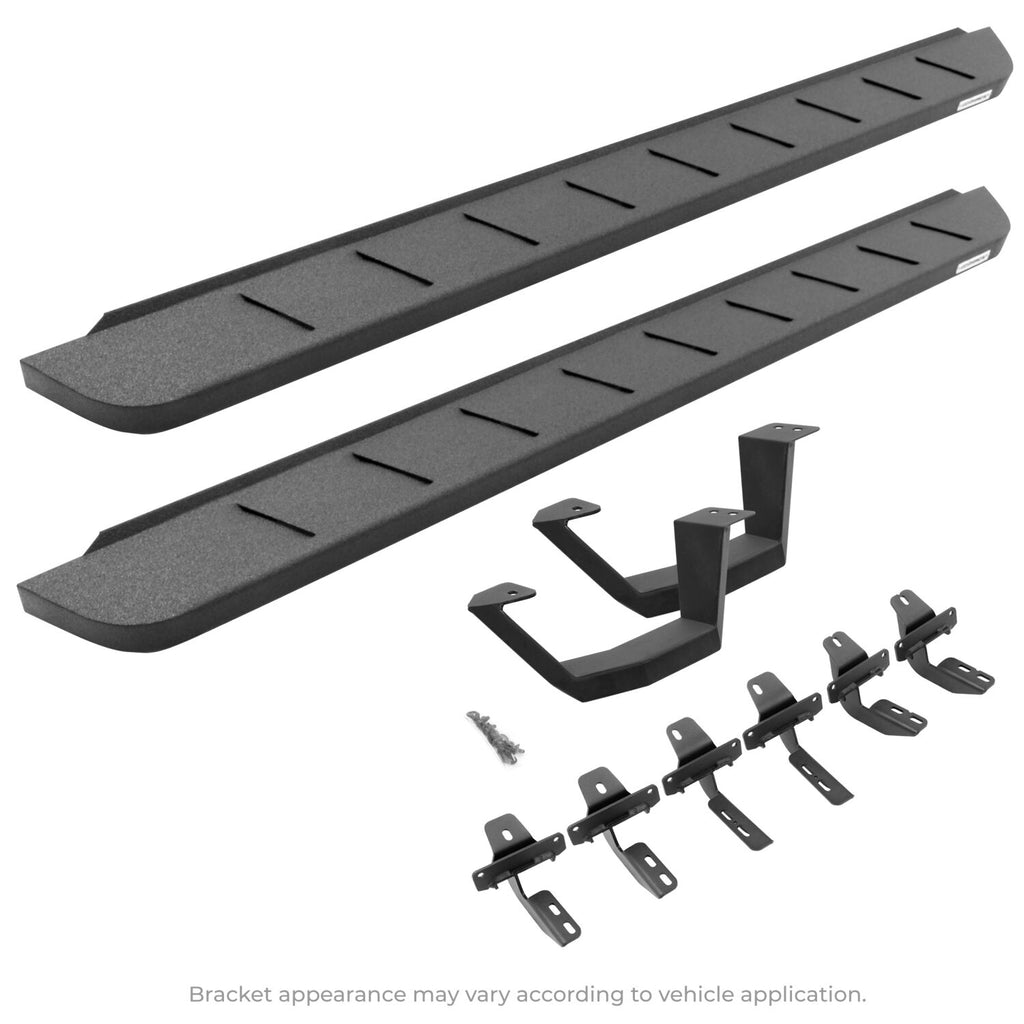 Go Rhino 6349274810T RB10 Running Boards with Mounting Brackets, 1 Pair Drop Steps Kit for Select Jeep Wrangler