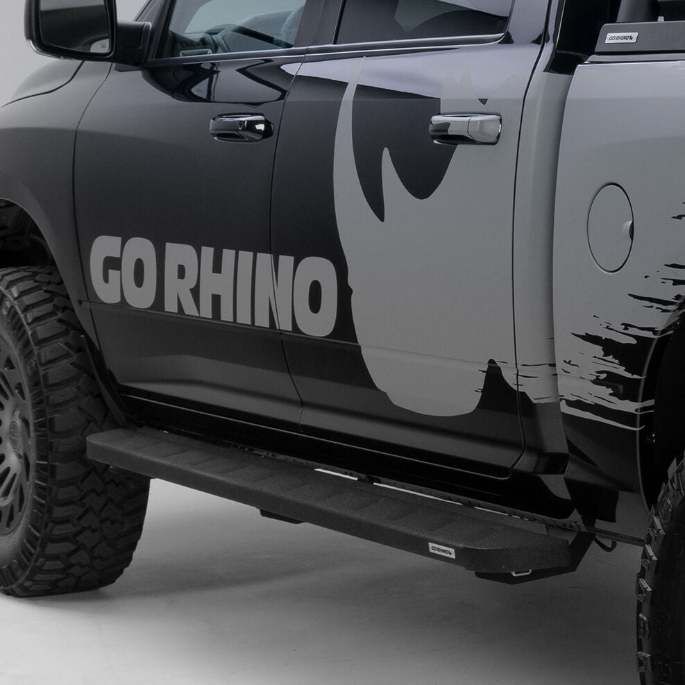 Go Rhino 63420687T RB10 Running Boards with Mounting Brackets Kit for Select Ram 1500, Ram Classic