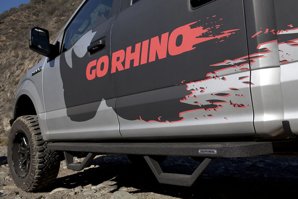 Go Rhino 6341558720T RB10 Running Boards with Mounting Brackets, 2 Pairs Drop Steps Kit for Select Ford F-150, Ford F-250 Super Duty, Ford F-350 Super Duty, Ford Lobo