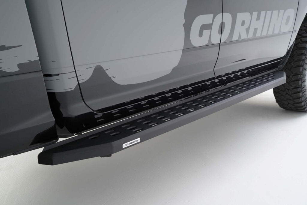 Go Rhino 69420687PC RB20 Running Boards with Mounting Brackets Kit for Select Ram 1500, Ram Classic
