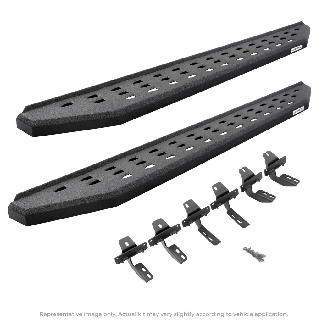 Go Rhino 69442987T RB20 Running Boards with Mounting Brackets Kit for Select Toyota Tacoma