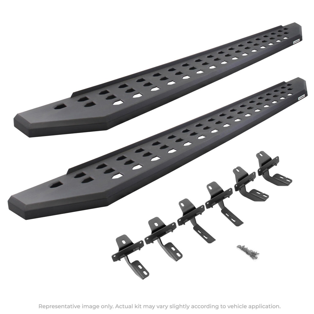 Go Rhino 69492648PC RB20 Running Boards with Mounting Brackets Kit for Select Jeep Wrangler, Jeep Wrangler JK