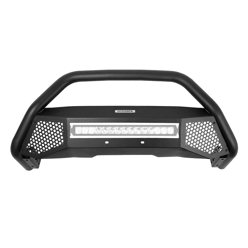 Go Rhino 55411T RC4 LR Bull Bar (Front Guard only, no lights or mounting brackets) for Select Chevrolet Colorado, Chevrolet Silverado 1500, Chevrolet Silverado LD, Dodge Ram 1500, Dodge Ram 2500, Dodge Ram 3500, Ford F-150, Ford F-250 Super Duty, Ford