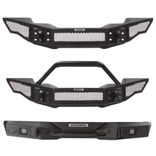 Load image into Gallery viewer, Go Rhino 331201T Rockline Winch-Ready Full Width Bumper With Overrider For Jeep for Select Jeep Gladiator, Jeep Wrangler, Jeep Wrangler JK