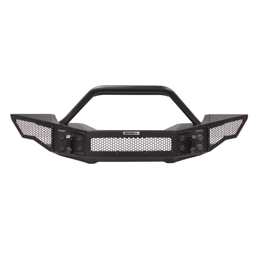Go Rhino 331201T Rockline Winch-Ready Full Width Bumper With Overrider For Jeep for Select Jeep Gladiator, Jeep Wrangler, Jeep Wrangler JK