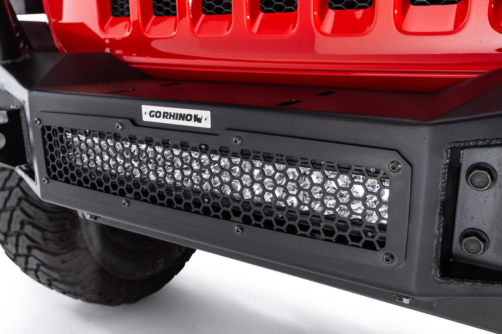 Go Rhino 331200T Rockline Winch-Ready Full Width Bumper For Jeep for Select Jeep Gladiator, Jeep Wrangler, Jeep Wrangler JK