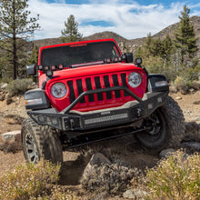 Load image into Gallery viewer, Go Rhino 331201T Rockline Winch-Ready Full Width Bumper With Overrider For Jeep for Select Jeep Gladiator, Jeep Wrangler, Jeep Wrangler JK