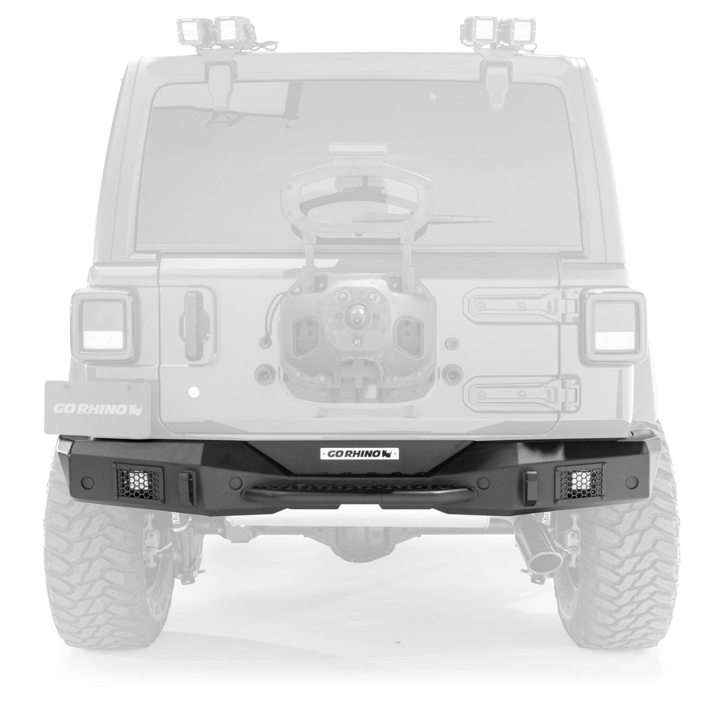 Go Rhino 371200T Rockline Rear Full Width Bumper for Jeep JL & JLU for Select Jeep Wrangler