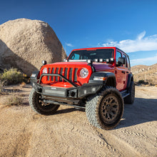Load image into Gallery viewer, Go Rhino 331201T Rockline Winch-Ready Full Width Bumper With Overrider For Jeep for Select Jeep Gladiator, Jeep Wrangler, Jeep Wrangler JK