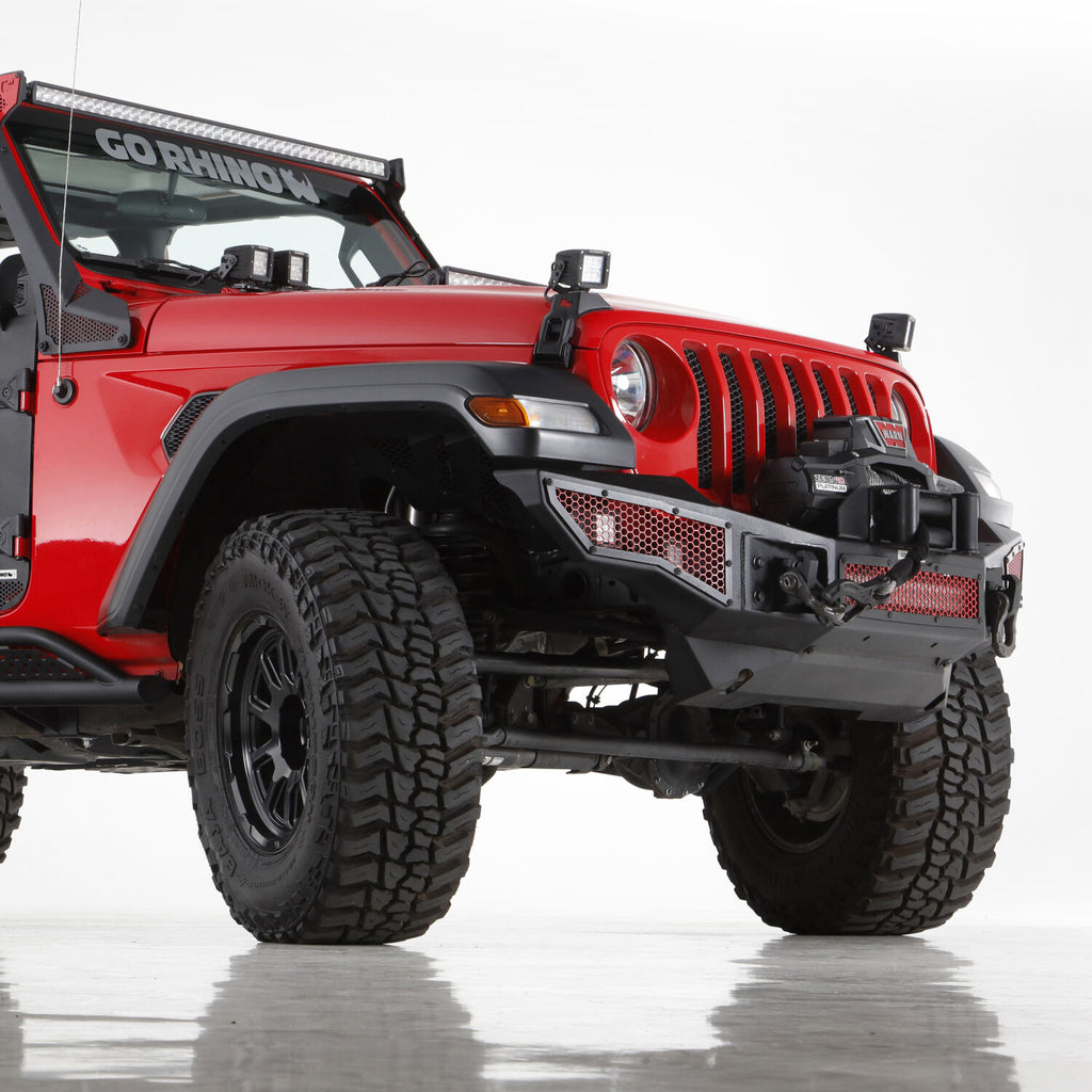 Go Rhino 332100T Rockline Front Bumper Lower Skid Plate For Jeep JL/JLU/JT for Select Jeep Gladiator, Jeep Wrangler