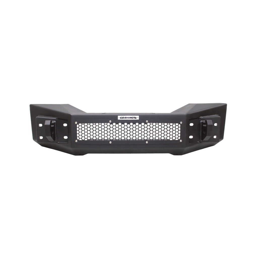 Go Rhino 331100T Rockline Winch-Ready Front Stubby Bumper For Jeep for Select Jeep Gladiator, Jeep Wrangler, Jeep Wrangler JK