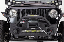 Load image into Gallery viewer, Go Rhino 331101T Rockline Winch-Ready Front Stubby Bumper With Overrider For Jeep for Select Jeep Gladiator, Jeep Wrangler, Jeep Wrangler JK