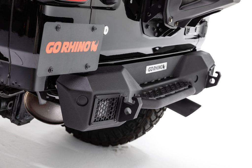 Go Rhino 371100T Rockline Rear Stubby Bumper for Jeep Wrangler JL for Select Jeep Wrangler