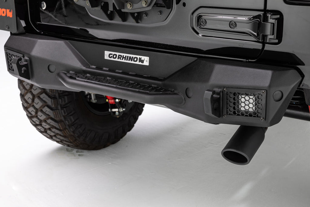 Go Rhino 371100T Rockline Rear Stubby Bumper for Jeep Wrangler JL for Select Jeep Wrangler