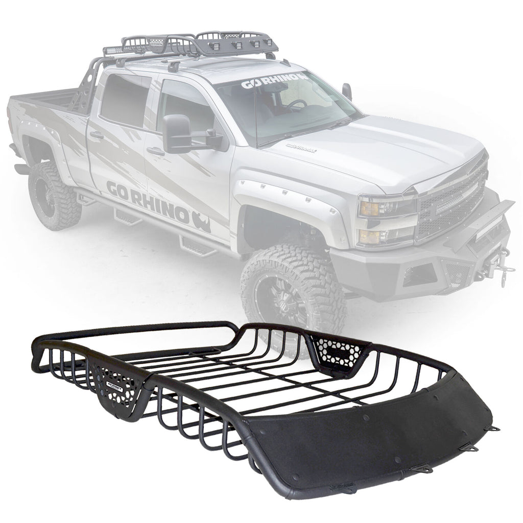 Go Rhino 59015T SR10 Tubular Steel Roof Rack with Black Fairings - 48" Long