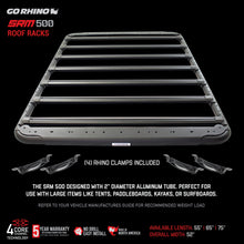 Load image into Gallery viewer, Go Rhino 5935075T SRM500 75" Long x 52" Wide Flat Platform Roof Rack