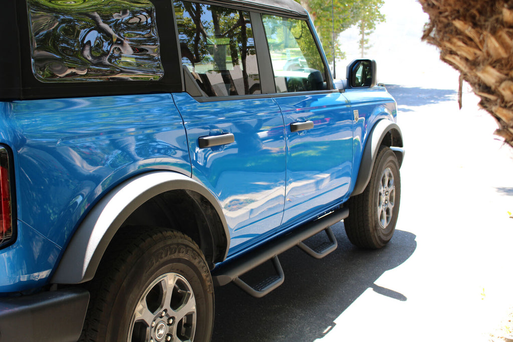 Go Rhino D224129T Dominator Xtreme D2 Side Steps with Rocker Panel Mounting Bracket Kit for Select Ford Bronco