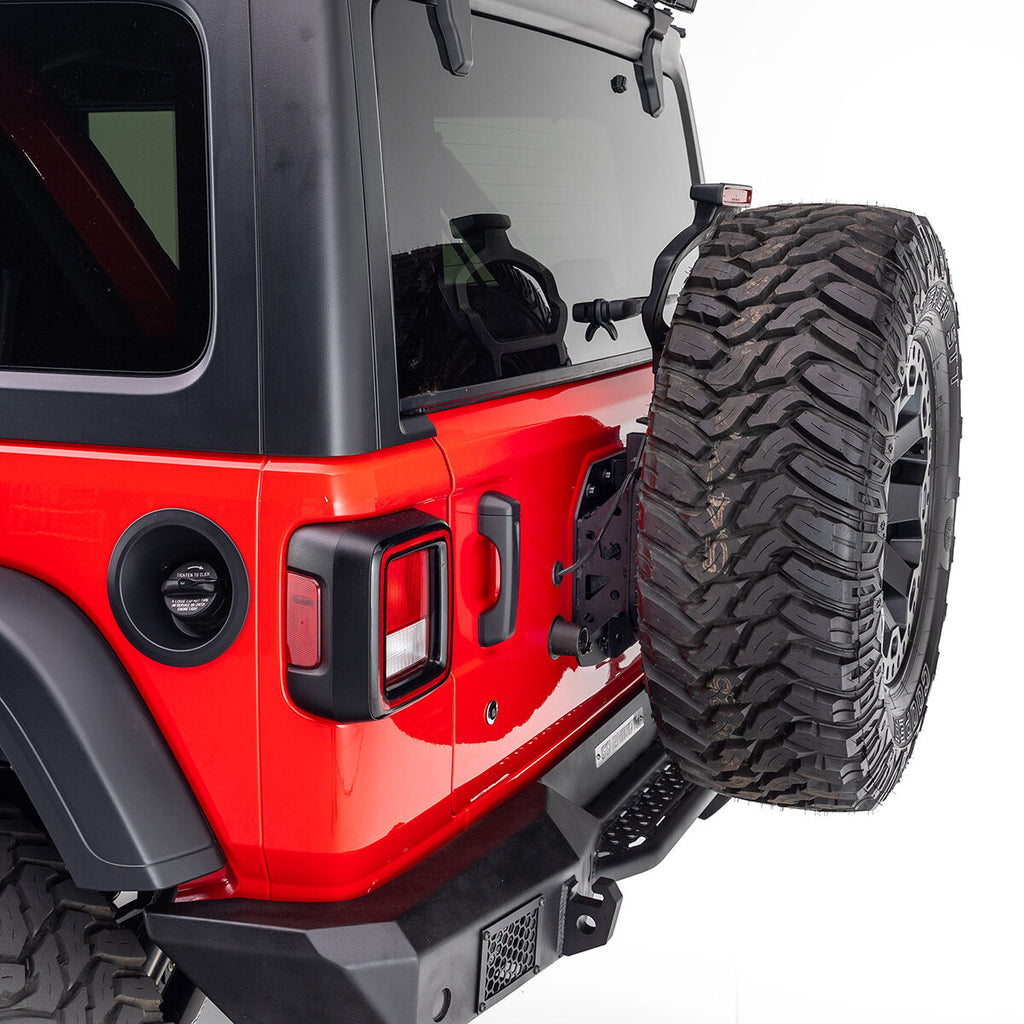 Go Rhino 372000T Rockline Spare Tire Relocation Kit for Jeep Wrangler JL fits up to 40" tire for Select Jeep Wrangler
