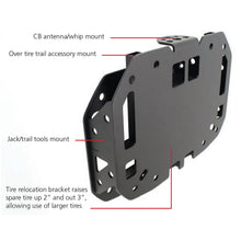 Load image into Gallery viewer, Go Rhino 372000T Rockline Spare Tire Relocation Kit for Jeep Wrangler JL fits up to 40" tire for Select Jeep Wrangler