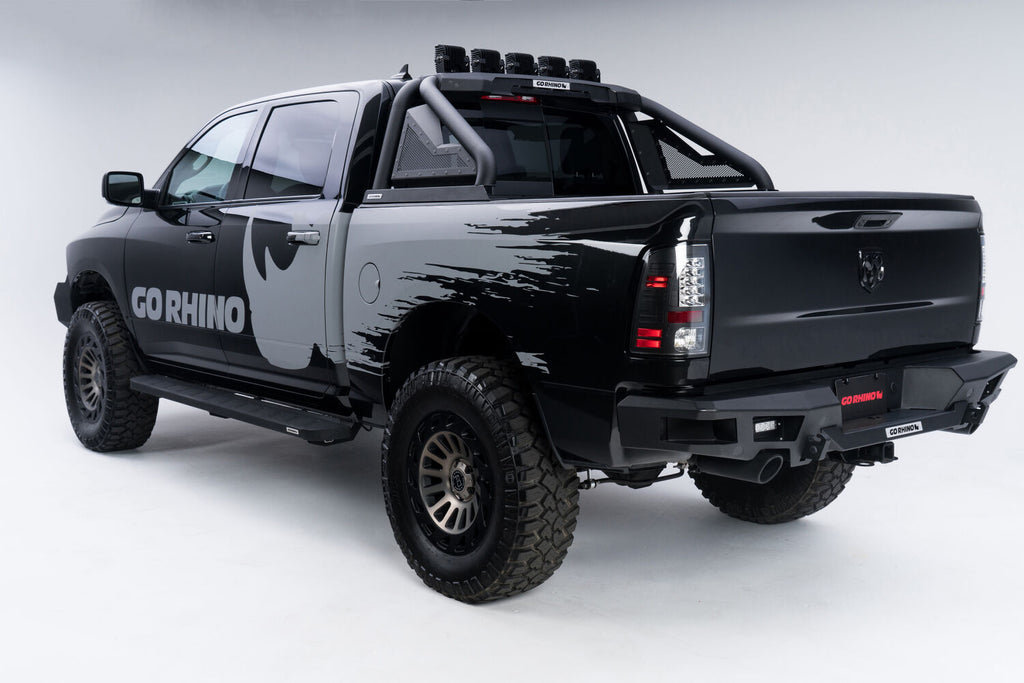 Go Rhino 911600T Sport Bar 2.0 with Power Actuated Retractable Light Mount for Select Chevrolet Silverado 1500, Chevrolet Silverado LD, Chevrolet Silverado HD, Chevrolet Silverado HD, Dodge Ram 1500, Dodge Ram 2500, Dodge Ram 3500, Ford F-150, GMC Sierra