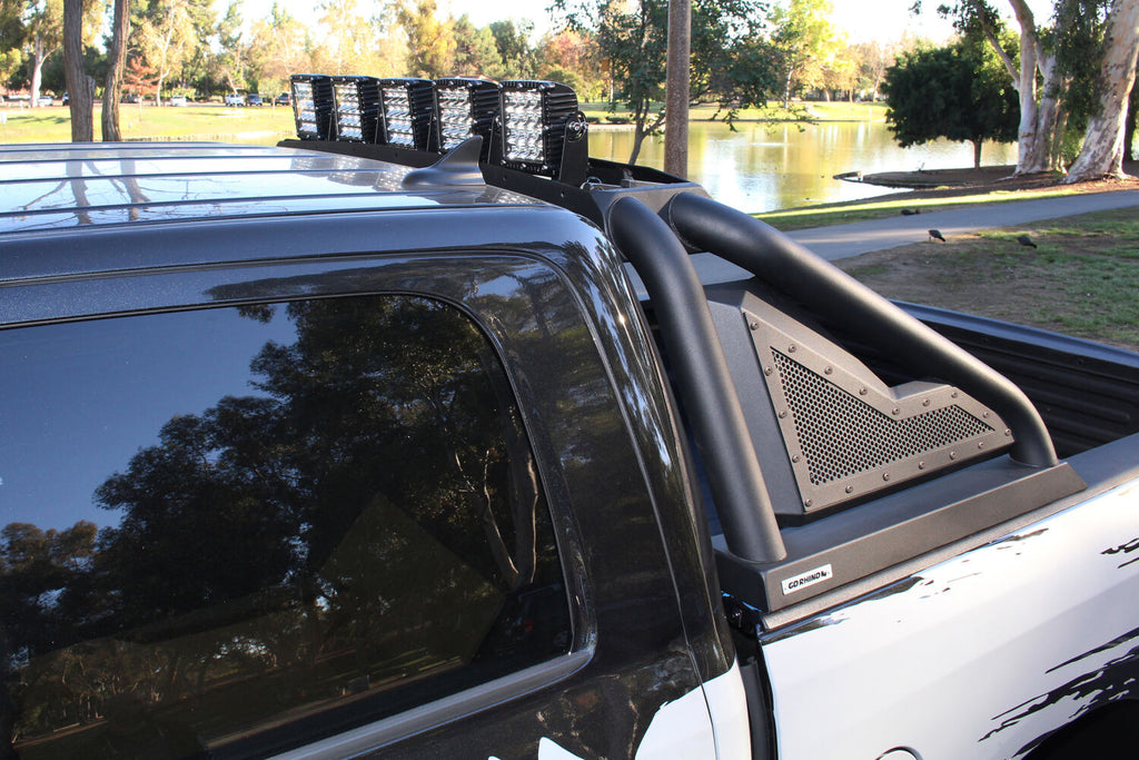 Go Rhino 911600T Sport Bar 2.0 with Power Actuated Retractable Light Mount for Select Chevrolet Silverado 1500, Chevrolet Silverado LD, Chevrolet Silverado HD, Chevrolet Silverado HD, Dodge Ram 1500, Dodge Ram 2500, Dodge Ram 3500, Ford F-150, GMC Sierra