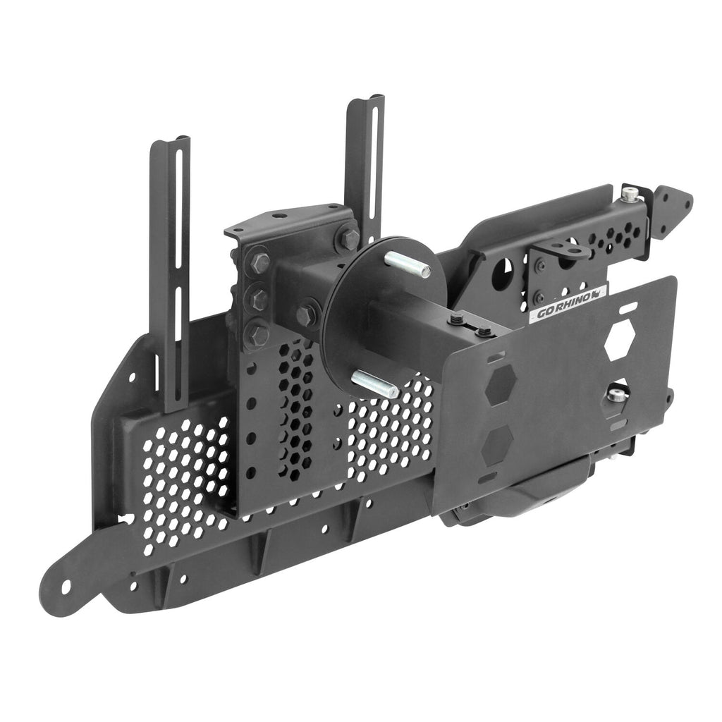 Go Rhino 27137T Rockline Low Profile Body Mount Tire Carrier For Jeep for Select Jeep Wrangler