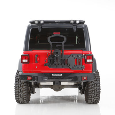 Go Rhino 27137T Rockline Low Profile Body Mount Tire Carrier For Jeep for Select Jeep Wrangler
