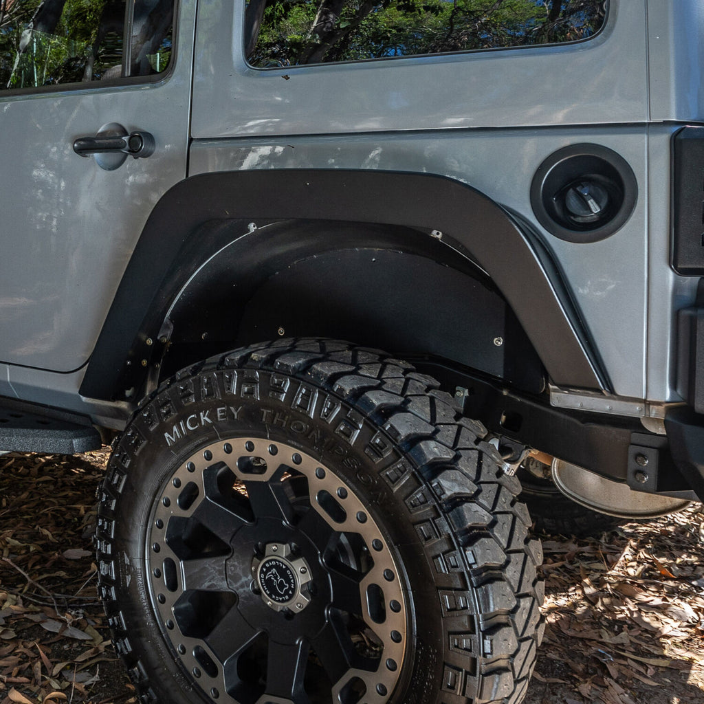 Go Rhino 701132T Trailline 3" Wide Steel Rear Fenders for Jeep JK Wrangler for Select Jeep Wrangler, Jeep Wrangler JK