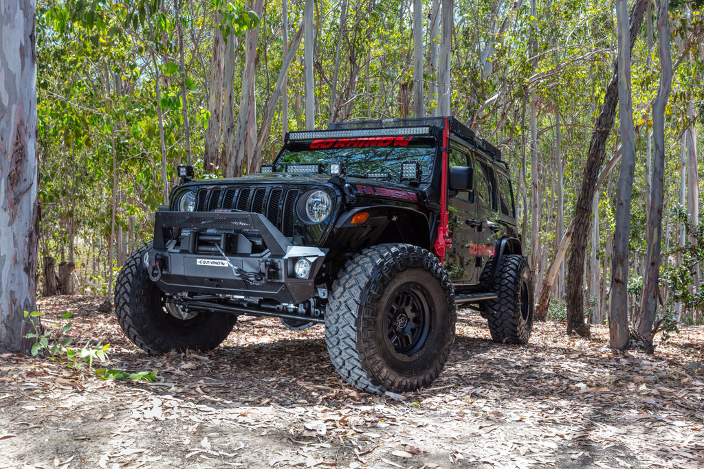 Go Rhino 25102T Trailline 20 - Light Mount Bar For Jeep for Select Ford Bronco, Jeep Gladiator, Jeep Wrangler, Jeep Wrangler JK
